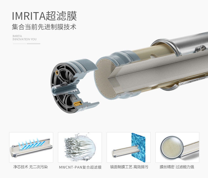 乐鱼家用直饮超滤净水机IMT-D2